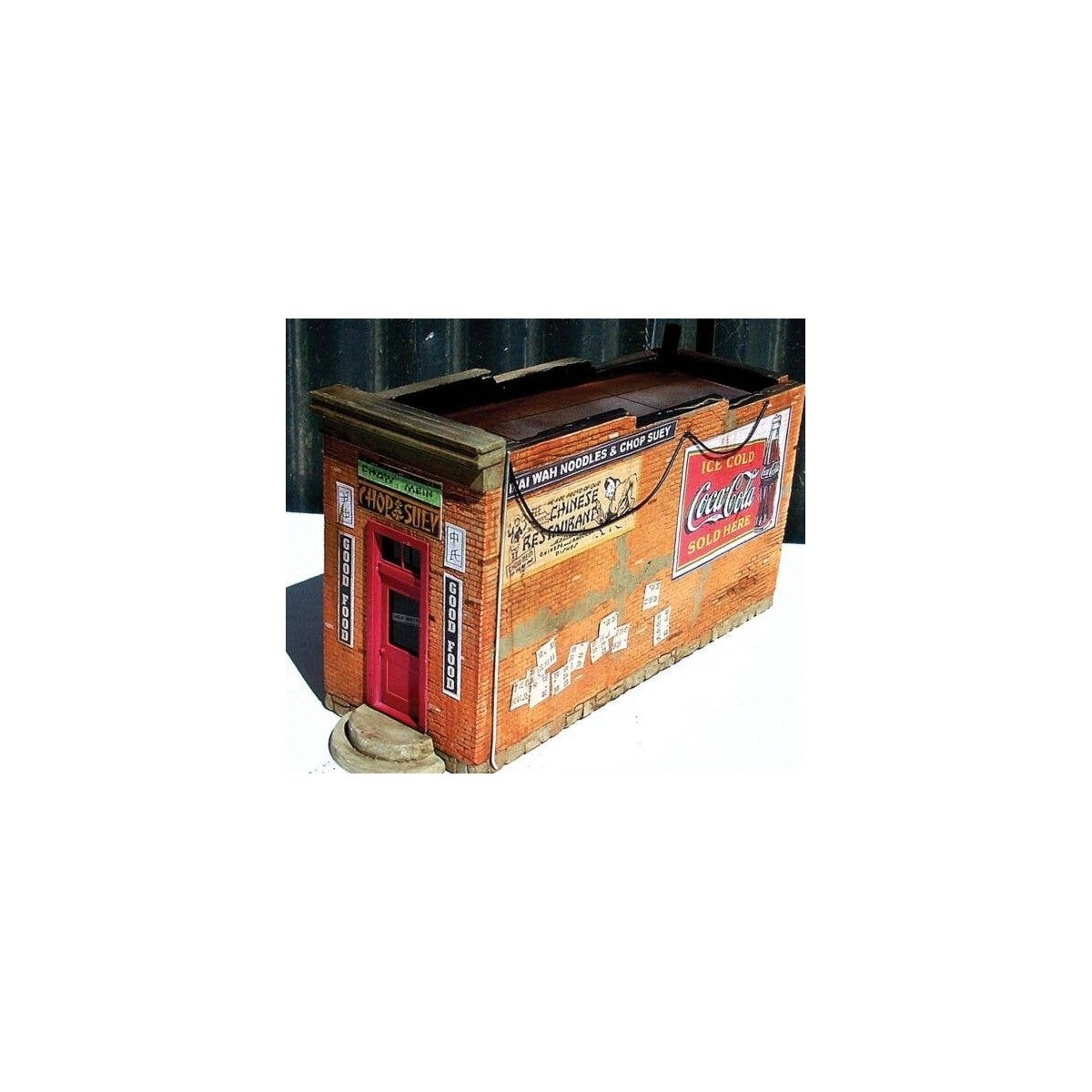 Chop Suey Take Out -- Cast-Hydrocal Kit - 1-1/2 x 3-1/2′ 3.8 x 8.9cm, HO, Downtown Deco 1064