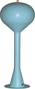 Spherical Water Tower w/Flashing Red Light - 9-3/4′ 24.7cm Tall -- Sky Blue, HO, Railtown Model Railroad Suppli 2904L