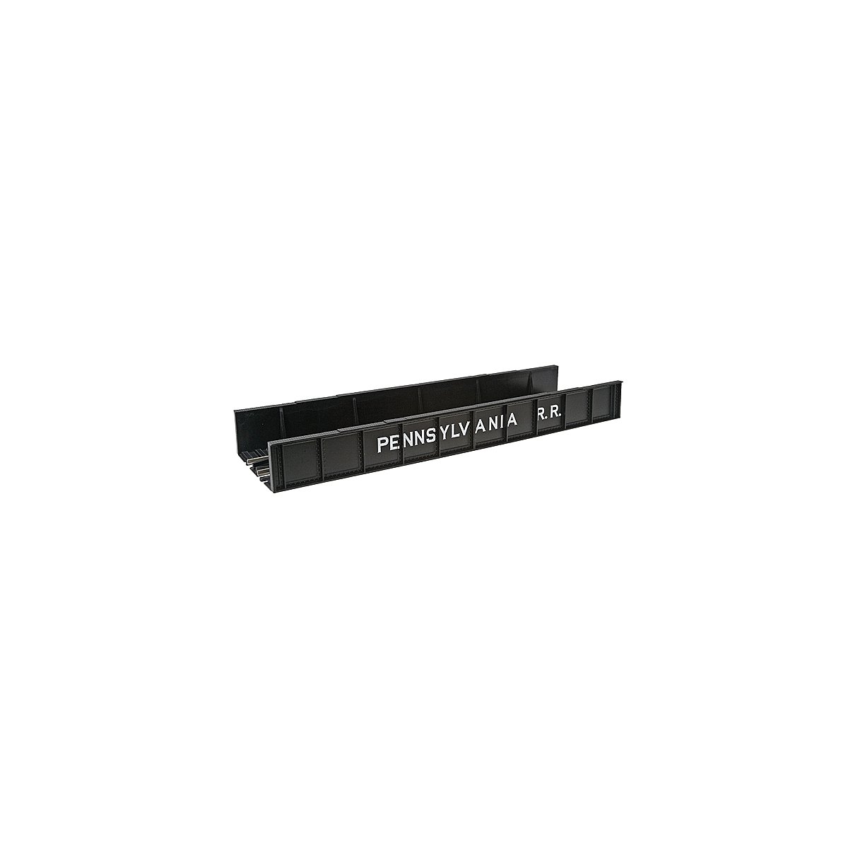 Decorated Plate Girder Bridge w/Code 100 Track -- Pennsylvania Railroad (black, whit, HO, Atlas Model Railroad Co. 70000003