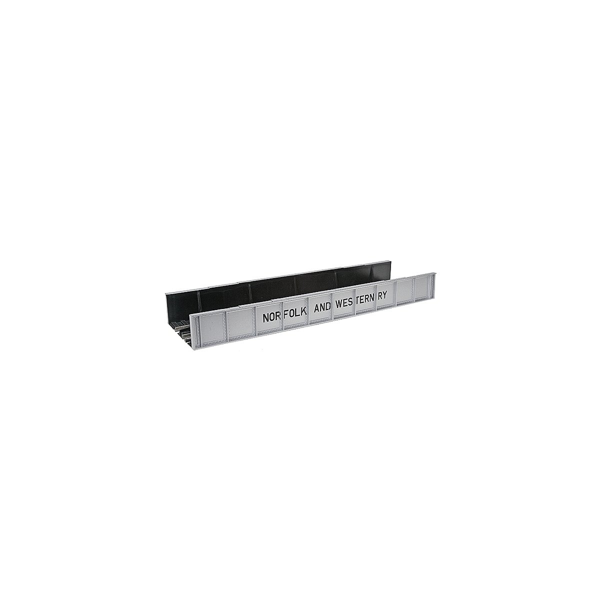 Decorated Plate Girder Bridge w/Code 100 Track -- Norfolk & Western (silver), HO, Atlas Model Railroad Co. 70000002