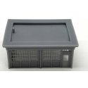 Single Door Garage with Floor and Glass -- Kit - Closed Door, N, Phoenix Precision Models 30805