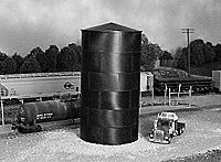 Peaked Top Water/Oil Tank -- Kit - Scale Height 43′ 13.1m, HO, Rix Products 504
