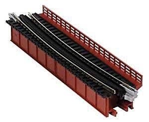 Curved-Deck Girder Bridge with Code 80 Track - Assembled - Unitrack -- 19′ 481mm Radius, 15 Degrees, N, Kato USA Inc 20470