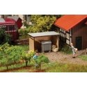 Dumpster-Dustbin Shed -- Laser-Cut Kit - 1-9/16 x 1 x 1′ 4 x 2.5 x 2.5cm, HO, Faller Gmbh 180300