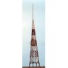 TV Broadcast Tower w/Assorted Station Numbers (Laser-Cut Wood Kit) -- 1` Square 2.5cm x 8` 20cm Tall, N, Blair Line 1516