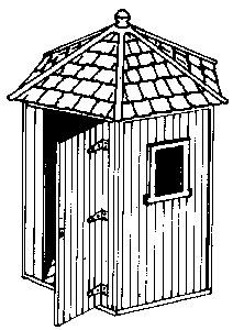 Telephone Shelters -- Wooden, HO, Alexander Scale 3114