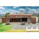 Hangar with Helicopter -- Kit - Main Hangar: 21-9/16 x 15-3/8 x 3-13/16′ 54.8 x 39 x 11.8cm, HO, Faller Gmbh 144111