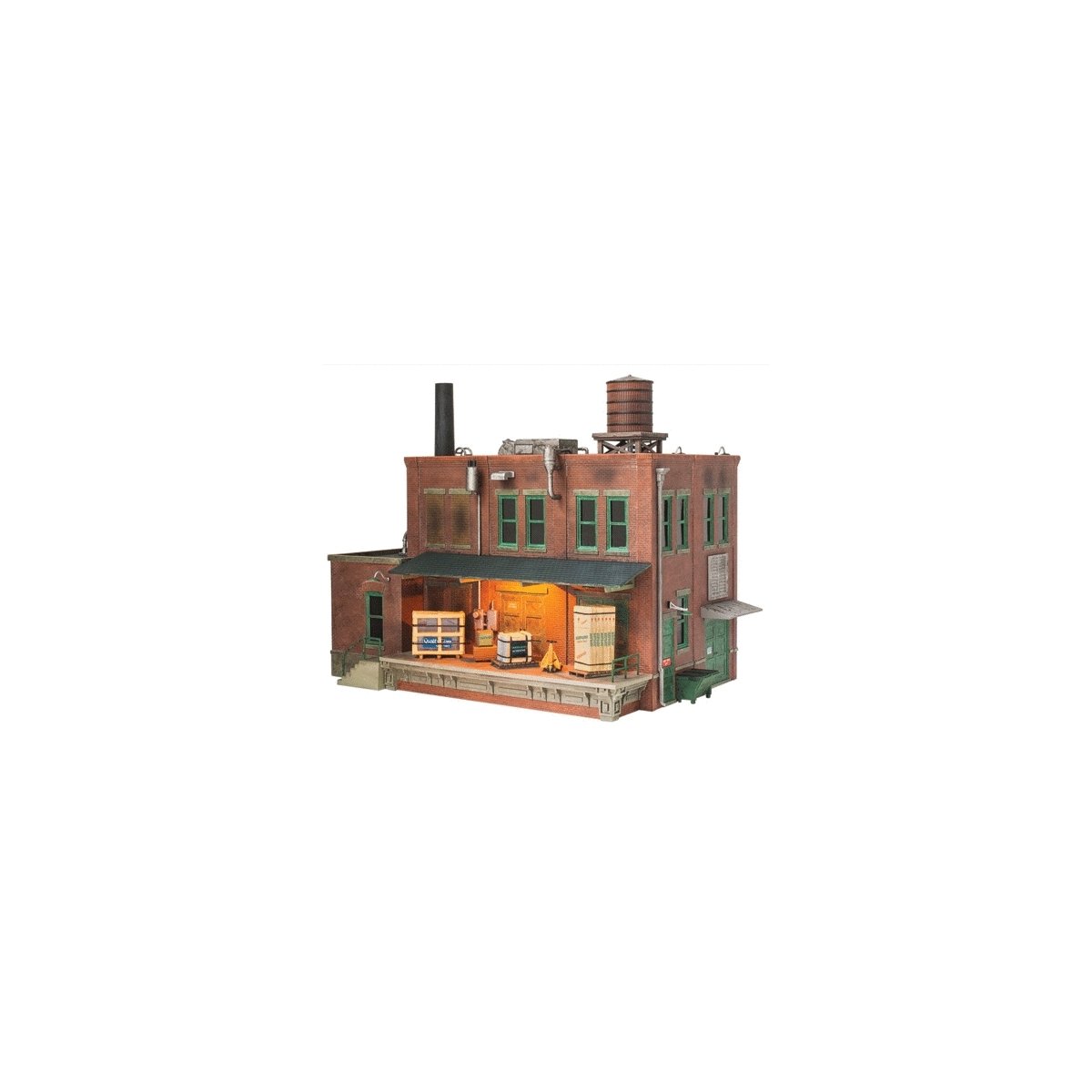 Morrison Door Factory - Built-&-Ready Landmark Structures(R) -- Assembled - 11-7/8 x 10-7/16 x 10, O, Woodland Scenics 5848