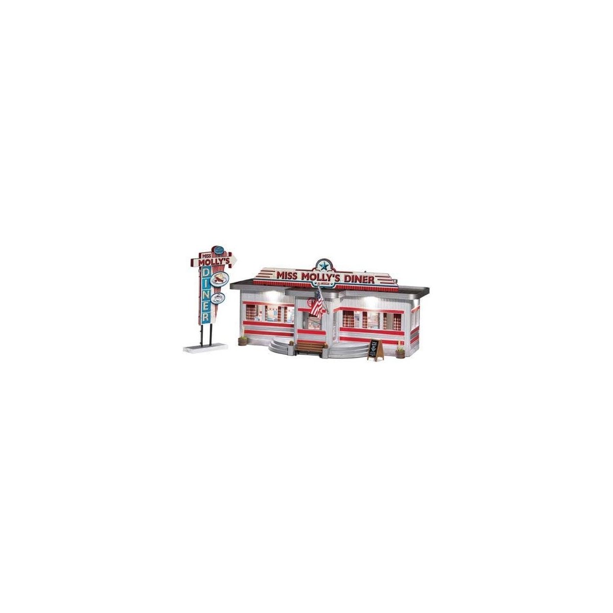 Built-&-Ready(R) - Assembled -- Miss Molly′s Diner, O, Woodland Scenics 5870