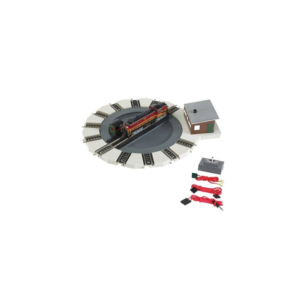 Motorized Turntable - E-Z Track(R) -- Kit - 7-1/2` 19.1cm Diameter, 5-1/2` 14cm Bridge, N, Bachmann Industries 46799