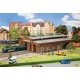 Dresden Streetcar Carbarn (Tram Depot) -- Kit - 14-13/16 x 10-7/8 x 4-7/8′ 37.6 x 27.6 x 12.4cm, HO, Faller Gmbh 191823