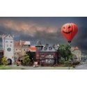 Halloween Promotional Set -- Kit - Haunted Mansion, Jack o′ Lantern Balloon, HO, Faller Gmbh 190034