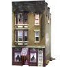 Betty′s Burning Building - Built & Ready Landmark Structures(R) -- Assembled & Lighted - 2 31/32, HO, Woodland Scenics 5051