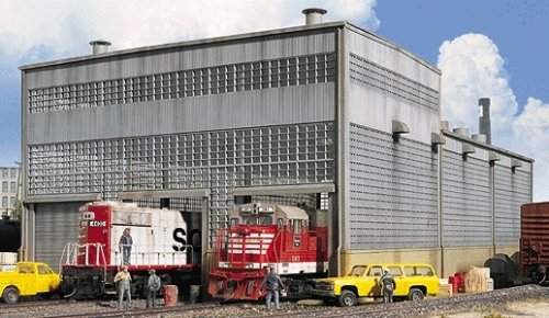 Diesel House -- Kit - 9-1/4 x 16-7/8 x 6-1/2′ 23.5 x 42.8 x 16.4cm, HO, Walthers Cornerstone 2916