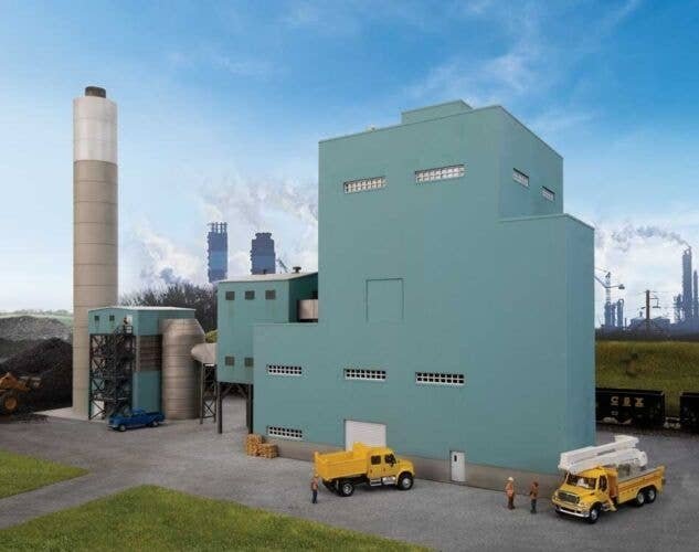 Lakefront Energy Power Plant with Dust Collector -- Kit - 28-1/2 x 7-13/16 x 17-7/8 72.3 x , HO, Walthers Cornerstone 4172