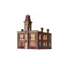 Firehouse - Built-&-Ready Landmark Structures(R) -- Assembled - 6-21/32 x 5-7/8′ 16.9 x 14.9cm, HO, Woodland Scenics 5034