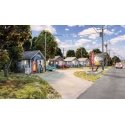 Moonlite Motor Court - Built-&-Ready(R) Landmark Structure(R) -- Includes Office and 3 Rooms, N, Woodland Scenics 4963