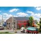 2-Stall Electric Locomotive Shed -- Kit - 15-7/8 x 7-11/16 x 5-1/8′ 40.4 x 19.5 x 13cm, HO, Faller Gmbh 120079