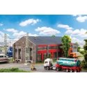 2-Stall Electric Locomotive Shed -- Kit - 15-7/8 x 7-11/16 x 5-1/8′ 40.4 x 19.5 x 13cm, HO, Faller Gmbh 120079