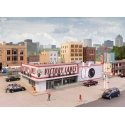 Vintage Bowling Alley -- Kit - 12-3/8 x 7-7/16 x 3′ 31.4 x 18.8 x 7.6cm, HO, Walthers Cornerstone 4118