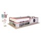 Vintage Bowling Alley -- Kit - 12-3/8 x 7-7/16 x 3′ 31.4 x 18.8 x 7.6cm, HO, Walthers Cornerstone 4118