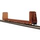 62′ Bulkhead Flatcar - 2-Rail - Ready to Run - Trainman(R) -- Union Pacific (Boxcar Red), O, Atlas O 3002930