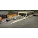 Open Air Transload Building -- Kit - 25 x 5-1/4 x 3′ 63.5 x 13.3 x 7.6cm, HO, Walthers Cornerstone 2918