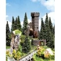 Castle Tower Ruins -- 5-11/16 x 3-1/8′ 14.5 x 8cm, HO, Faller Gmbh 130285