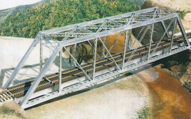 150′ Through-Truss Bridge -- With Gussested Girders - Kit, HO, Central Valley 1906