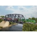 Single-Track Arched Pratt Truss Bridge -- Kit - 14-3/32 x 2 x 3-1/2′ 35.7 x 5 x 8.8cm, N, Walthers Cornerstone 3870