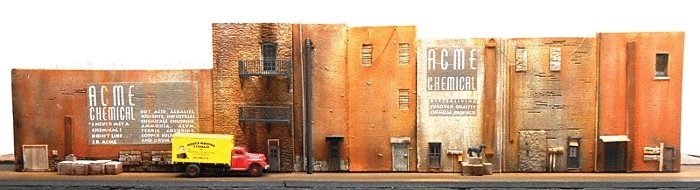 Factory Flat -- Kit - 25 x 1/2′ 63.5 x 1.3cm, HO, Downtown Deco 1056