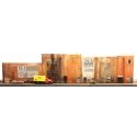 Factory Flat -- Kit - 25 x 1/2′ 63.5 x 1.3cm, HO, Downtown Deco 1056