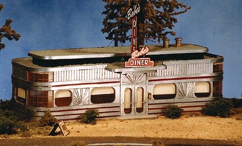 Goin` Home Series -- Babe`s Diner - 6-13/16 x 2-11/16`, HO, B.T.S. 27440