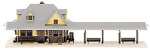 Passenger Station -- Kit - 3-1/4 x 2-1/4′ 8.25 x 5.7cm, N, Atlas Model Railroad Co. 2841