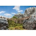 Suspended Wooden (Cable) Bridge -- Laser-Cut Card Kit - 11-9/16 x 1-3/16 x 1-3/16′ 29.4 x 3 x 3cm, HO, Faller Gmbh 180391