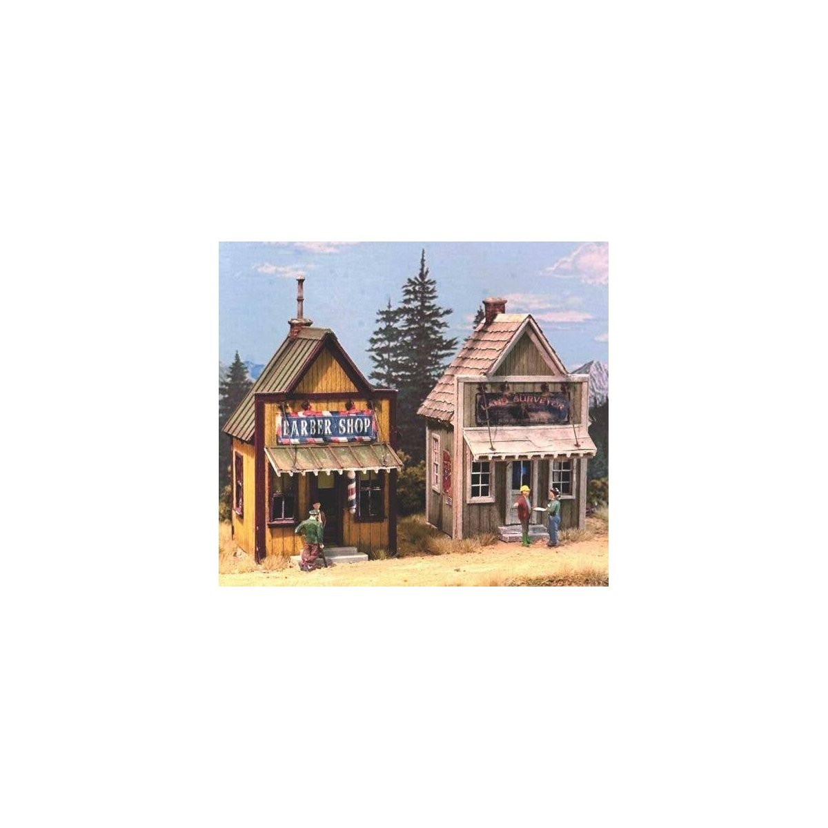 Twin Peaks -- Laser-Cut Wood Kit - Two Small Businesses, HO, Bar Mills LLC 512
