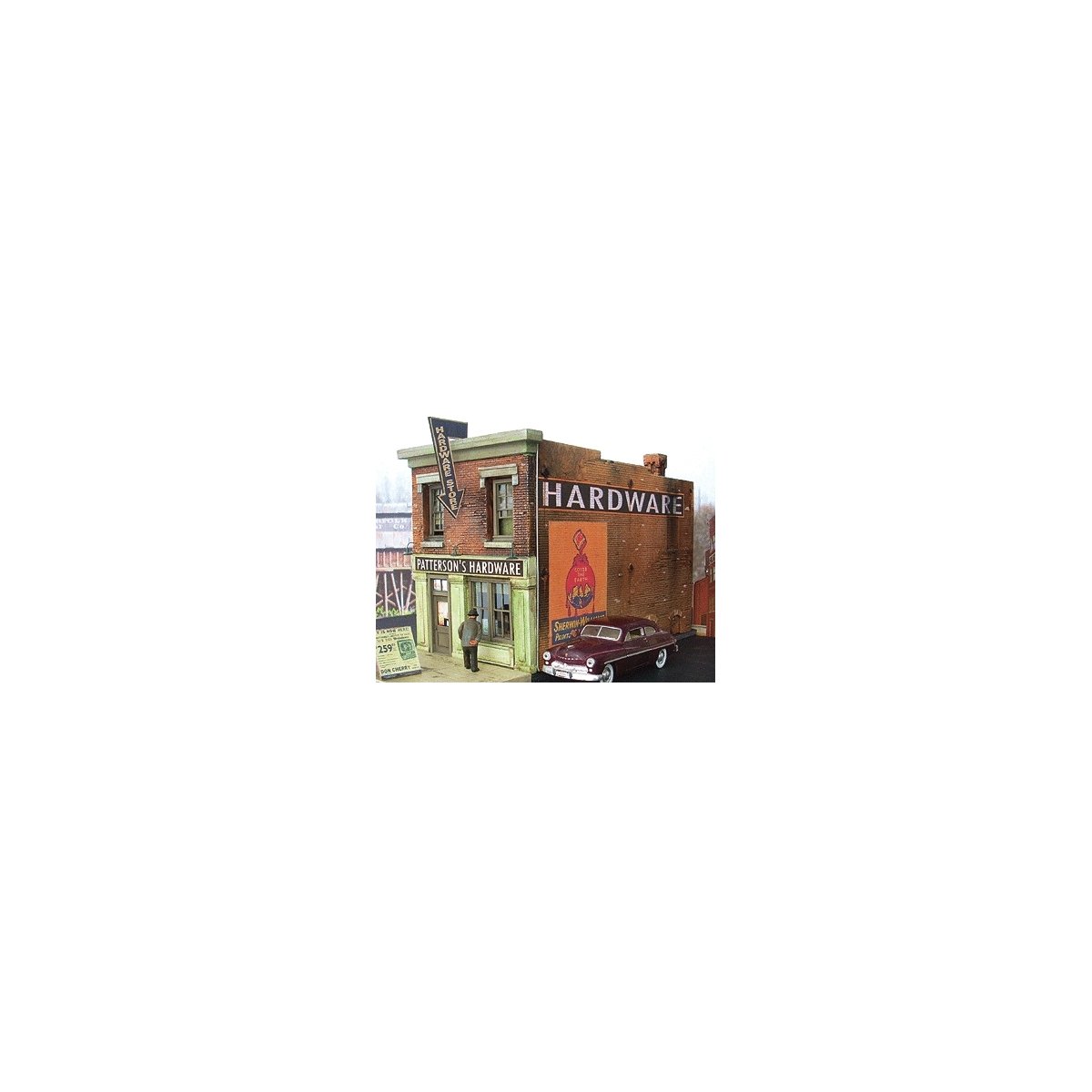 Patterson`s Hardware -- Kit - 5-1/2 x 3` 14 x 7.6cm, HO, Downtown Deco 1049