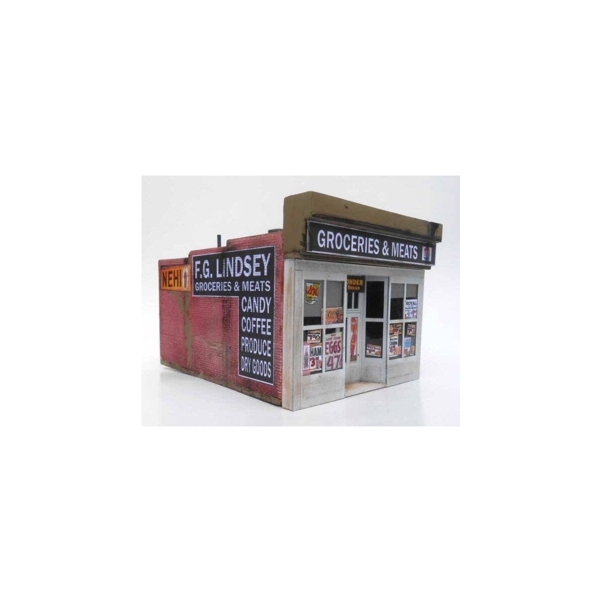 Cast-Hydrocal Kit -- Lindsey′s Grocery, HO, Downtown Deco 1069
