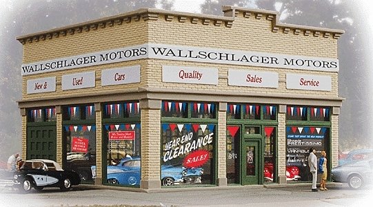 Wallschlager Motors -- Assembled - 5-1/4 x 5 x 3-1/2′ 13.3 x 12.7 x 8.8cm, HO, WalthersTrainline 805