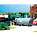 Oil Tank - Era III -- Painted & Weathered - 2-1/16 x 15/16 x 7/8′ 5.2 x 2.4 x 2.3cm, N, Faller Gmbh 222194