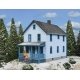 Two-Story Frame House -- Kit - 5 x 2-1/2 x 4-1/16′ 12.7 x 6.3 x 10.3cm, HO, Walthers Cornerstone 3786