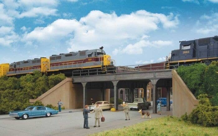 Urban Steel Overpass -- Kit, HO, Walthers Cornerstone 4561