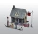 Scenic Details(R) -- Gas Station - Kit (Unpainted Metal) 4 x 2-7/8′ 10.2 x 7.3cm, HO, Woodland Scenics 223
