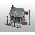 Scenic Details(R) -- Gas Station - Kit (Unpainted Metal) 4 x 2-7/8′ 10.2 x 7.3cm, HO, Woodland Scenics 223