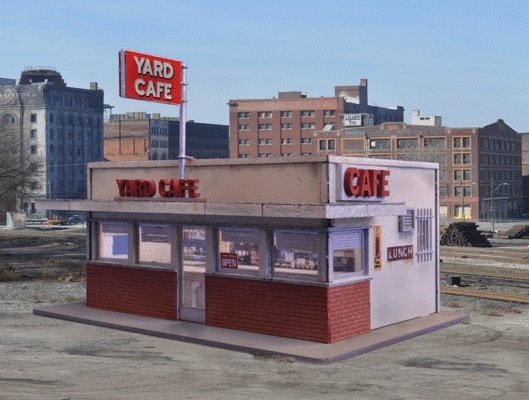 Yard/Hiway Cafe -- Kit - 2-5/8 x 1-3/4′ 6.6 x 4.5cm, N, Blair Line 1006