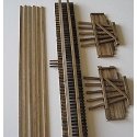 Wood Bridge Deck - Assembled 12′ -- With Backheads, HO, Grand Central Scenery TB5
