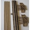 Wood Bridge Deck - Assembled 12′ -- With Backheads, HO, Grand Central Scenery TB5