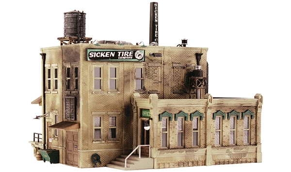 Sicken Tire Company - Landmark Structures(R) -- Kit - 3-9/16 x 3-1/8′ 9 x 8cm, N, Woodland Scenics 5204