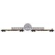 50′ Fishbelly-Side Flatcar 2-Pack w/Impeller Load - Ready to Run -- Pennsylvania Railroad 470131, 470173 (Tuscan), N, Micro Tr