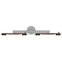50′ Fishbelly-Side Flatcar 2-Pack w/Impeller Load - Ready to Run -- Pennsylvania Railroad 470131, 470173 (Tuscan), N, Micro Tr